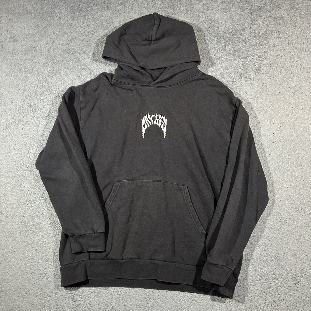 LOST Mayhem Bolts Heavy Hoodie Vintage Black Men's XL #2983